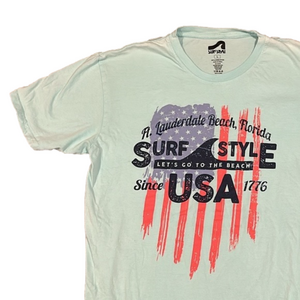 Fort Lauderdale Beach, Florida Teal Graphic T-Shirt